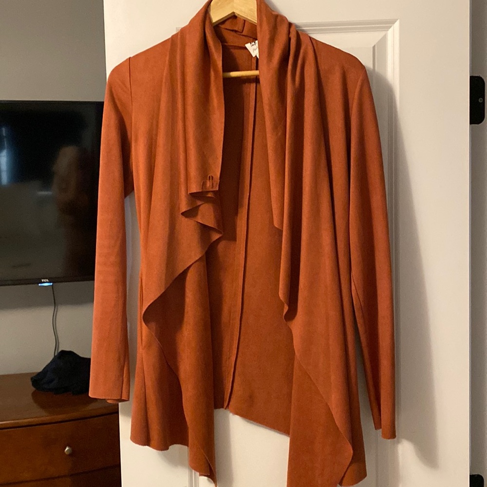 Vici faux suede top in rust